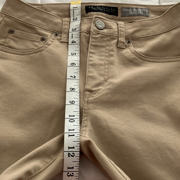 AEROPOSTAL HIGH WAISTED JEGGING BEIGE WOMEN’S PANTS SIZE 4 SHORT/COURT - Picture 8 of 10